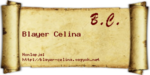 Blayer Celina névjegykártya